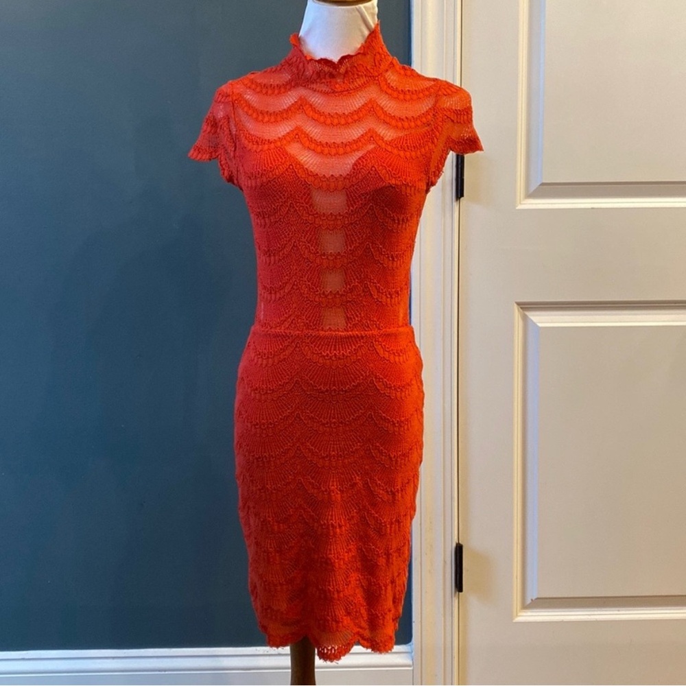 Nightcap & Free People Lace Cutout Mini Dress